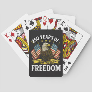 250 Years of Freedom 1776 2026 Bald Eagle Playing Cards
