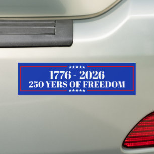 250 Years of Freedom bumper sticker USA 1776–2026