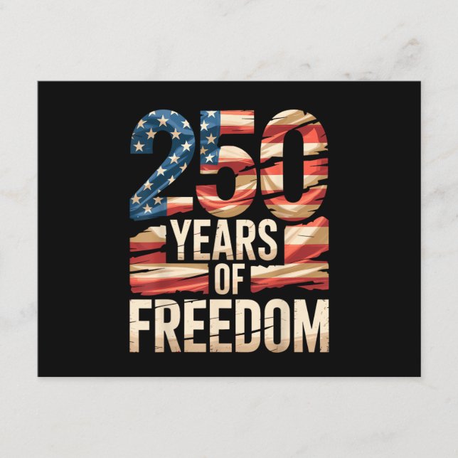 250 Years of Freedom Enclosure Card (Front)