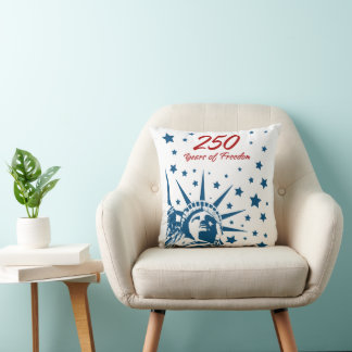 250 Years of Freedom Happy Birthday USA Patriotic  Cushion