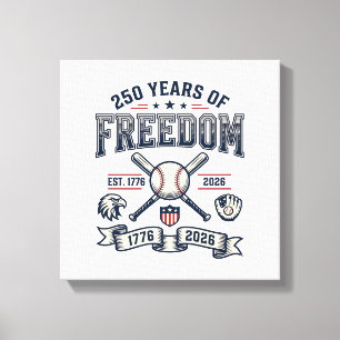250 Years of Freedom Patriotic Baseball Design_1 Canvas Print