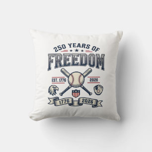 250 Years of Freedom Patriotic Baseball Design_1 Cushion