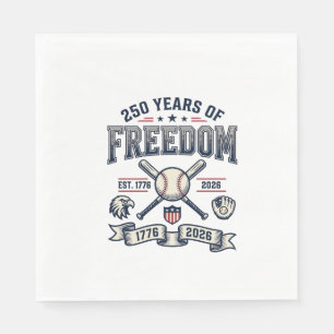 250 Years of Freedom Patriotic Baseball Design_1 Napkin
