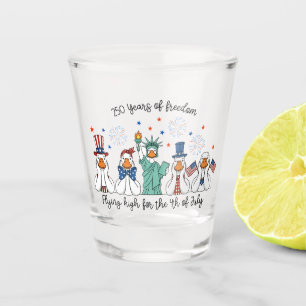 250 Years of Freedom Patriotic Birds Shot Glass