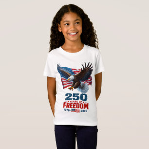 250 Years Of Freedom Patriotic Eagle American Flag T-Shirt