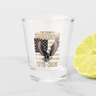 250 Years of Freedom Patriotic Eagle Anniversary Shot Glass