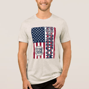 250 Years Of Freedom Semiquincentennial Art Tri-Blend Shirt