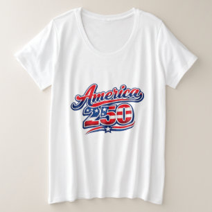 250 Years of Freedom – USA 1776–2026 Patriotic Plus Size T-Shirt