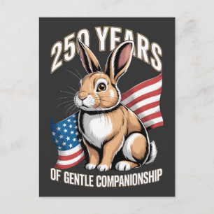 250 Years of Gentle Companionship Rabbit Art Postcard