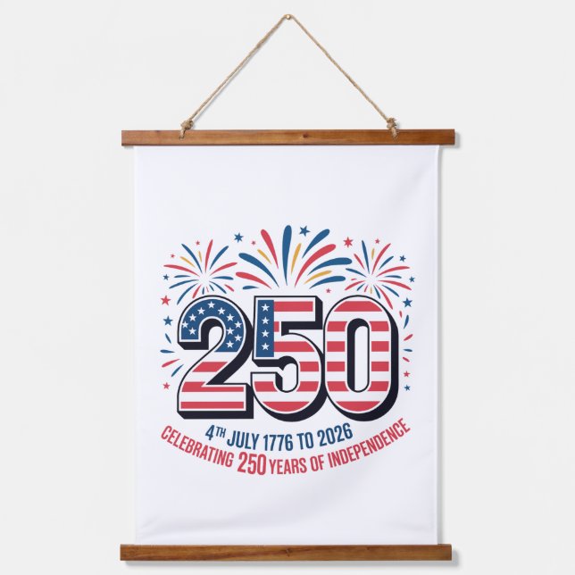 250 Years of Independence  Hanging Tapestry (Front)