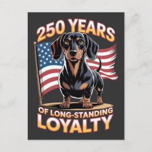 250 Years of Long-Standing Loyalty Dachshund Postcard