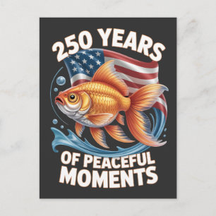 250 Years of Peaceful Moments Goldfish Art Postcard