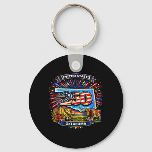 250 Years of United States Oklahoma Independence Key Ring