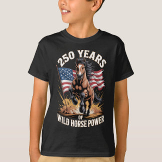 250 Years of Wild Horse Power Mustang Art T-Shirt