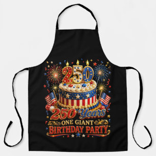 250 years one giant birthday 250 anniversary usa apron
