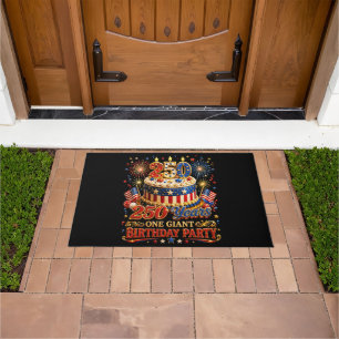 250 Years One Giant Birthday 250 Anniversary USA Doormat