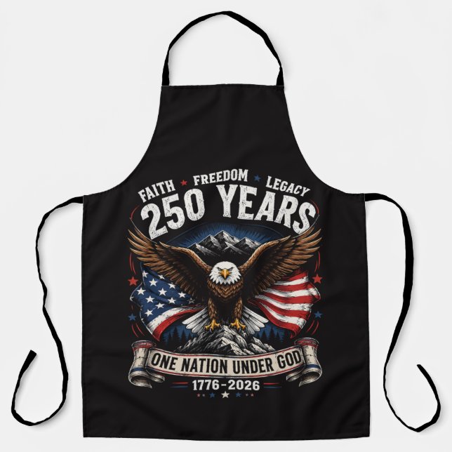 250 Years One Nation Under God Eagle Apron (Front)