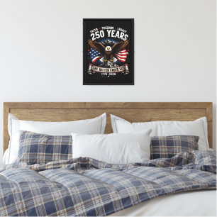 250 Years One Nation Under God Eagle Canvas Print