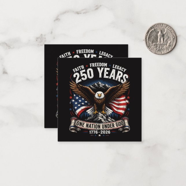 250 Years One Nation Under God Eagle Card (Front/Back In Situ)