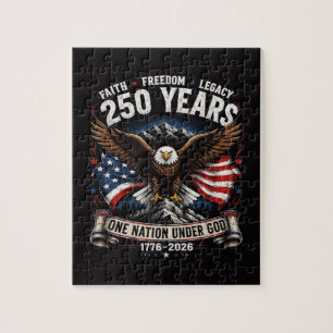 250 Years One Nation Under God Eagle Jigsaw Puzzle