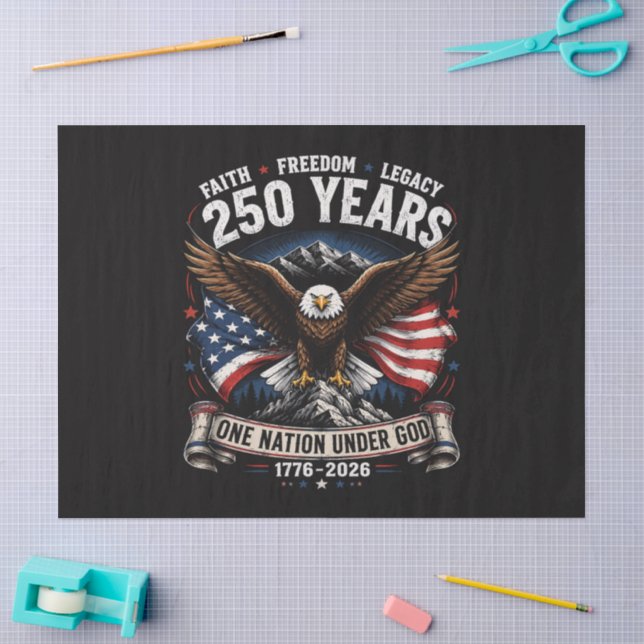 250 Years One Nation Under God Eagle Tissue Paper (Craft)