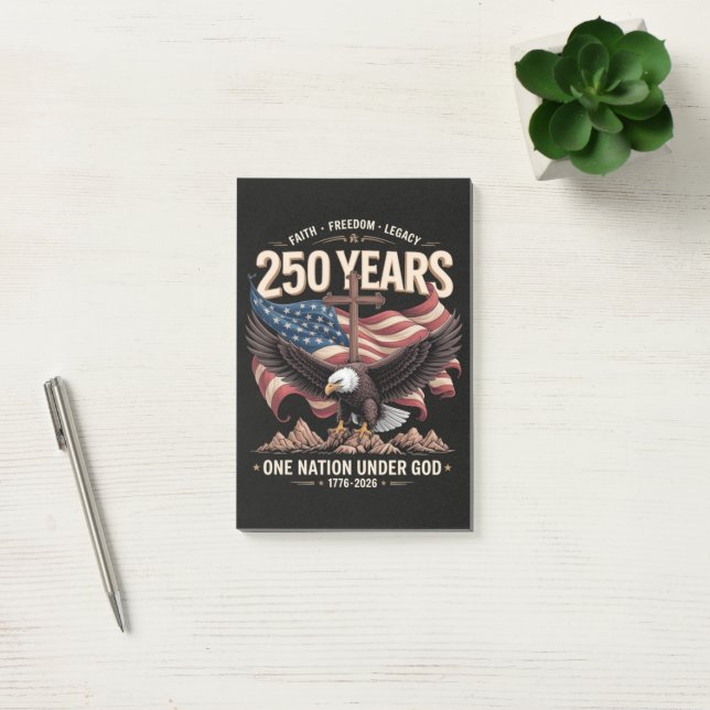 250 Years One Nation Under God Post-it Notes (Office)