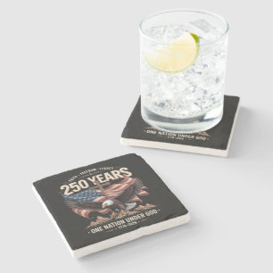 250 Years One Nation Under God Stone Coaster