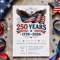 250 Years Patriotic Eagle Invite