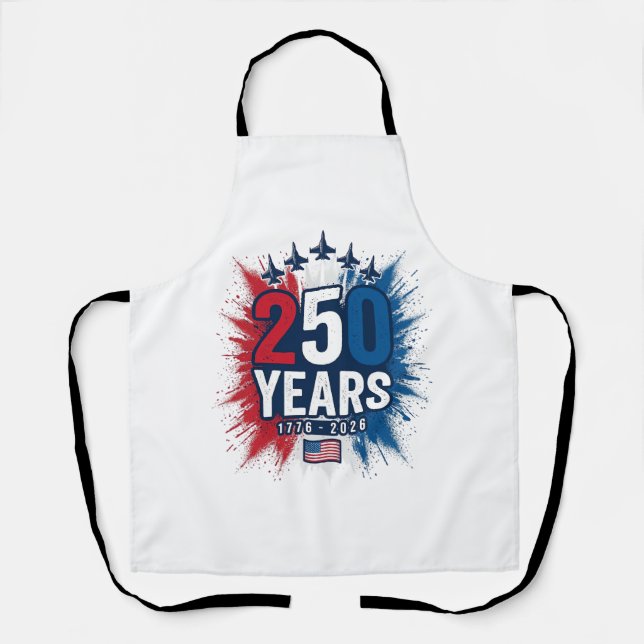 250 Years Patriotic Jets Anniversary Vector Design Apron (Front)