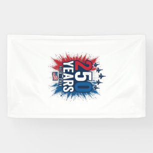250 Years Patriotic Jets Anniversary Vector Design Banner