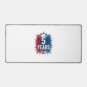 250 Years Patriotic Jets Anniversary Vector Design Desk Mat