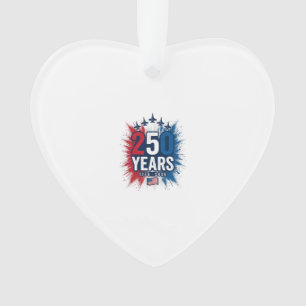 250 Years Patriotic Jets Anniversary Vector Design Ornament