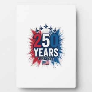 250 Years Patriotic Jets Anniversary Vector Design Plaque
