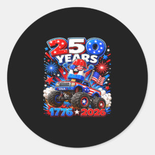 250 years patriotic popsicle kids america boys 4th classic round sticker