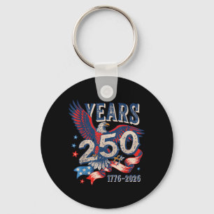 250 Years Patriotic Pride Eagle 1776-2026 - USA Key Ring