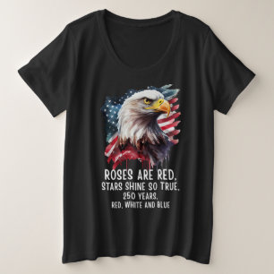 250 Years Red White & Blue Patriotic Plus Size T-Shirt
