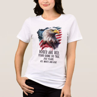 250 Years Red White & Blue Patriotic Tri-Blend Shirt