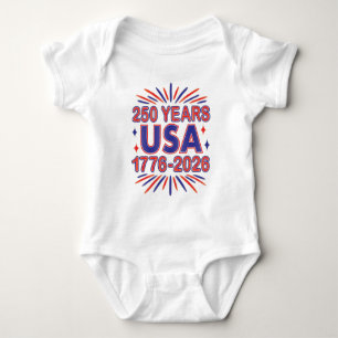 250 Years USA 1776–2026 Semiquincentennial Baby Bodysuit