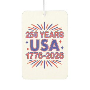 250 Years USA 1776–2026 Semiquincentennial Car Air Freshener