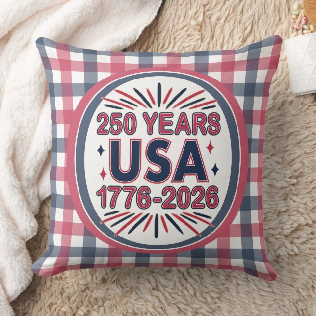 250 Years USA | 1776–2026 Semiquincentennial Cushion (Blanket)
