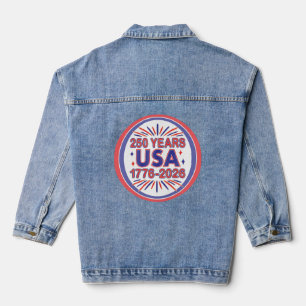 250 Years USA   1776–2026 Semiquincentennial Denim Jacket