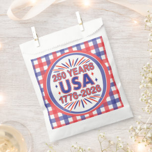 250 Years USA 1776–2026 Semiquincentennial Favour Bags