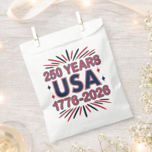 250 Years USA 1776–2026 Semiquincentennial Favour Bags