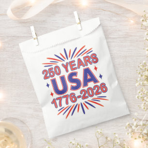 250 Years USA 1776–2026 Semiquincentennial Favour Bags