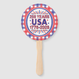 250 Years USA 1776–2026 Semiquincentennial Hand Fan