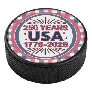 250 Years USA 1776–2026 Semiquincentennial Hockey Puck