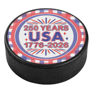 250 Years USA 1776–2026 Semiquincentennial Hockey Puck