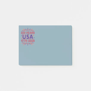 250 Years USA 1776–2026 Semiquincentennial Post-it Notes