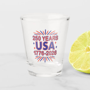 250 Years USA   1776–2026 Semiquincentennial Shot Glass