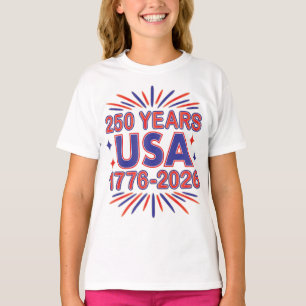 250 Years USA   1776–2026 Semiquincentennial T-Shirt